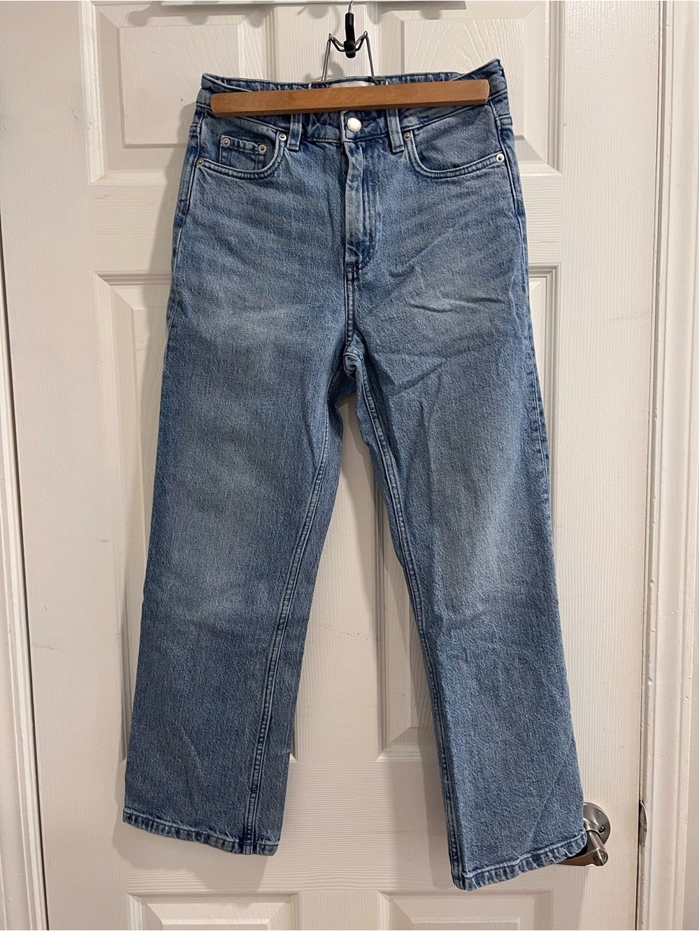& Other Stories Women’s Straight/Flared Blue Jeans size 26 Shorter Length